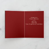 Vintage Santa & Wreath Christmas Card シーズンカード (内部)