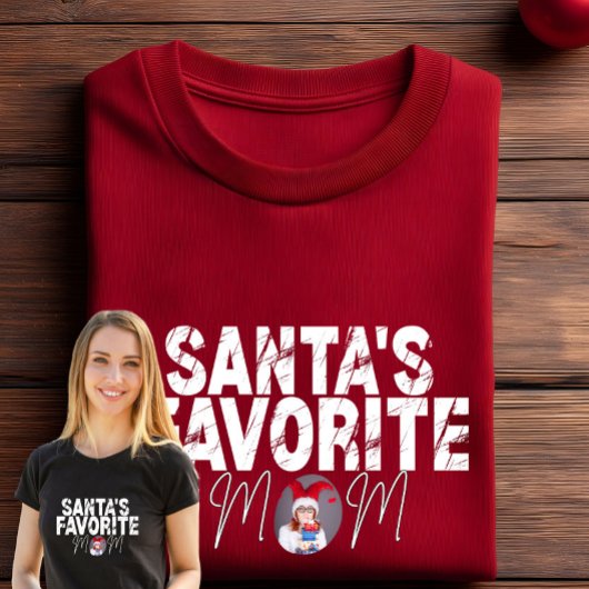 Vintage Santa's Favorite Mom Gift  トライブレンドＴシャツ