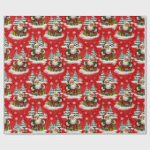 Vintage Santa's Sackful of Cheer ラッピングペーパー (フラット)