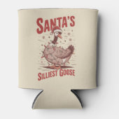 Vintage Santa's Silliest Goose Funny Christmas 90s 缶クーラー (正面)