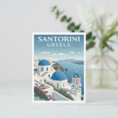 Vintage Santorini Travel ポストカード (スタンド正面)