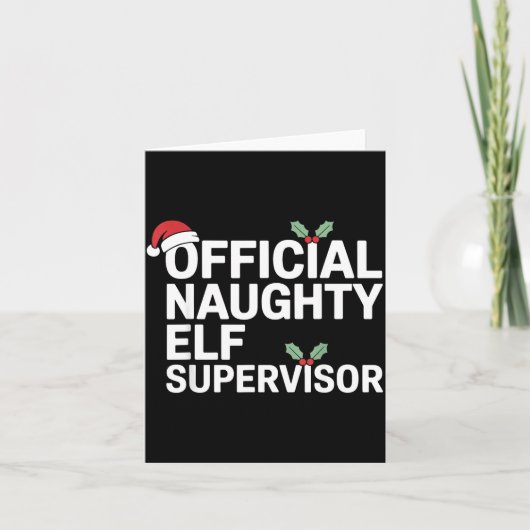 Vintage Sarcastic Hr Supervisor Christmas Matching カード (正面)