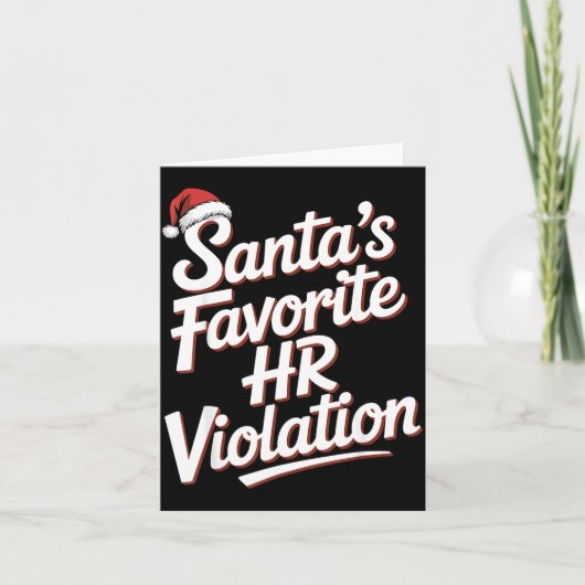 Vintage Sarcastic Retro Hr Violation Christmas Off カード (正面)