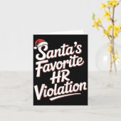 Vintage Sarcastic Retro Hr Violation Christmas Off カード (黄色い花)