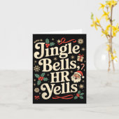 Vintage Sarcastic Retro Hr Violation Christmas Off カード (黄色い花)