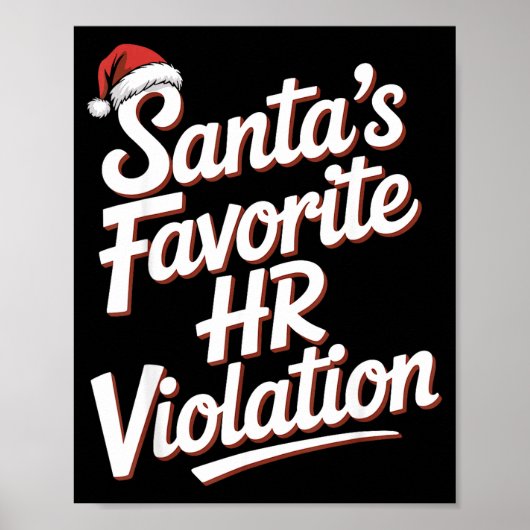 Vintage Sarcastic Retro Hr Violation Christmas Off ポスター (正面)