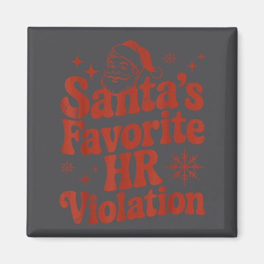 Vintage Sarcastic Retro Hr Violation Christmas Off マグネット (正面)