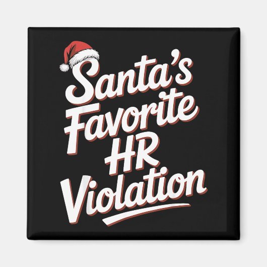 Vintage Sarcastic Retro Hr Violation Christmas Off マグネット (正面)