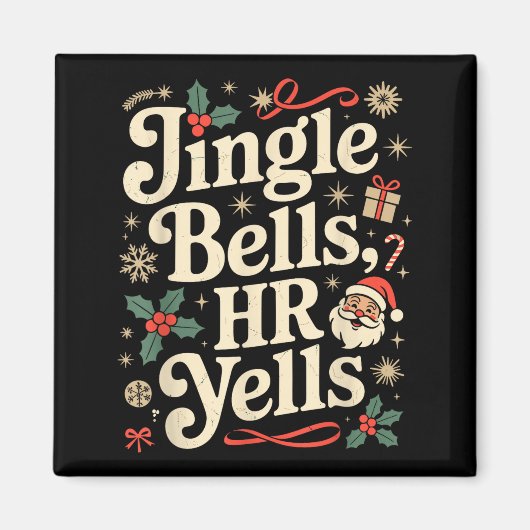Vintage Sarcastic Retro Hr Violation Christmas Off マグネット (正面)