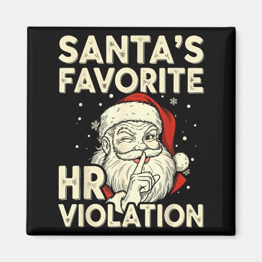 Vintage Sarcastic Retro Hr Violation Christmas Off マグネット (正面)