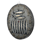 Vintage Sardines Coastal Fishing Kitchen ダーツボード (正面右)