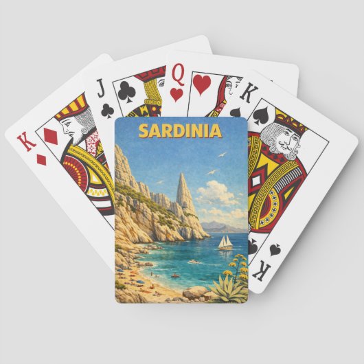 Vintage Sardinia Travel Cala Goloritzé トランプ (裏面)