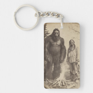 Vintage Sasquatch & Native American Photo Acrylic  キーホルダー