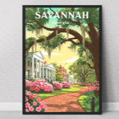 Vintage Savannah Georgia ポスター