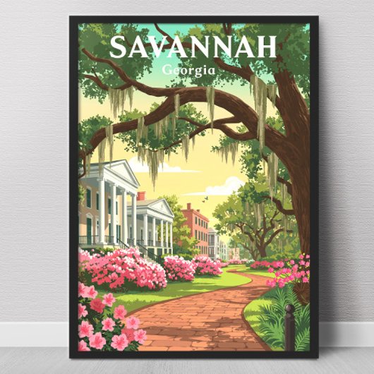 Vintage Savannah Georgia ポスター