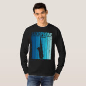 Vintage Saxophone Jazz Music Saxophonist Tシャツ (正面フル)