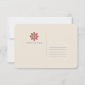 Vintage Scandinavian Christmas Pattern  出欠カード (裏面)