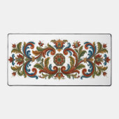 Vintage Scandinavian Rosemaling Pattern Large Desk デスクマット (正面)