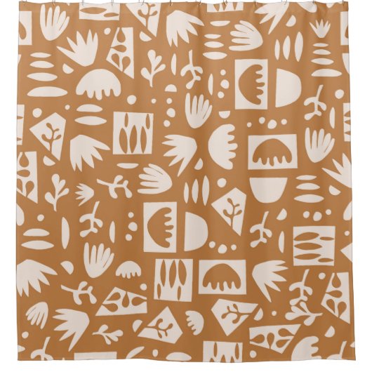 vintage Scandinavian simple, modern and contempora シャワーカーテン (正面)