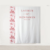 Vintage Scarlet Château Wedding タペストリー (正面)