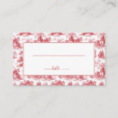 Vintage Scarlet Château Wedding プレイスカード (正面)