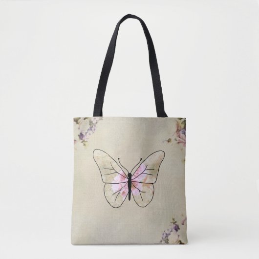 Vintage Schmetterling トートバッグ (正面)