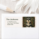 Vintage Schnauzer cute ラベル (インサイチュ)