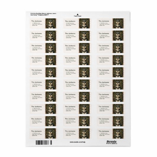 Vintage Schnauzer cute ラベル (フルシート)