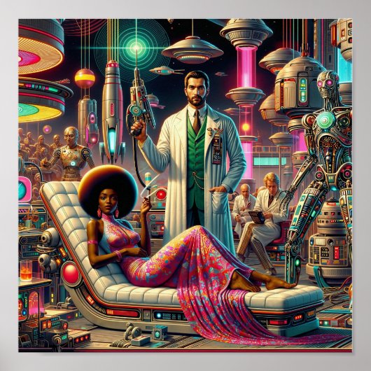 Vintage Sci-Fi Aliens ポスター (正面)