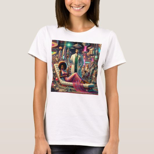 Vintage Sci-Fi Aliens Tシャツ (正面)