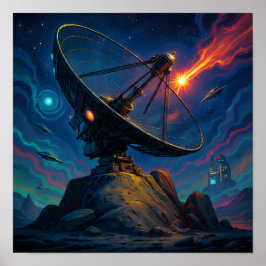 Vintage Sci-Fi Movie Poster Canvas Wall Art ポスター