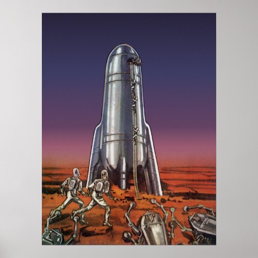 Vintage Science Fiction, Astronauts Beetle Aliens ポスター (正面)