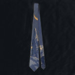 Vintage Science Fiction, Crescent Moon Snow Planet ネクタイ<br><div class="desc">Now available! Double sided printed ties! Twice as nice! 
Vintage illustration futuristic Science Fiction planets and outer space image. A 50s retro sci fi comic book design with a foreign planet covered with ice and snow at night with a crescent moon over the mountains in winter.</div>