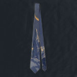 Vintage Science Fiction, Crescent Moon Snow Planet ネクタイ<br><div class="desc">Now available! Double sided printed ties! Twice as nice! 
Vintage illustration futuristic Science Fiction planets and outer space image. A 50s retro sci fi comic book design with a foreign planet covered with ice and snow at night with a crescent moon over the mountains in winter.</div>