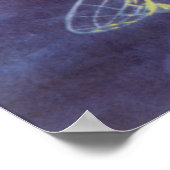 Vintage Science Fiction Orbiting Space Station ポスター (角)