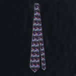Vintage Science Fiction Rocket in Space over Earth ネクタイ<br><div class="desc">Now available! Double sided printed ties! Twice as nice! 
Vintage illustration futuristic outer space and planets science fiction image. A travel and transportation rocket ship blasting through space flying over the earth with the moon in the distance. A classic 50s retro comic book sci fi design of the future.</div>