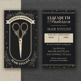 Vintage Scissors Hair Dresser Appointment 名刺