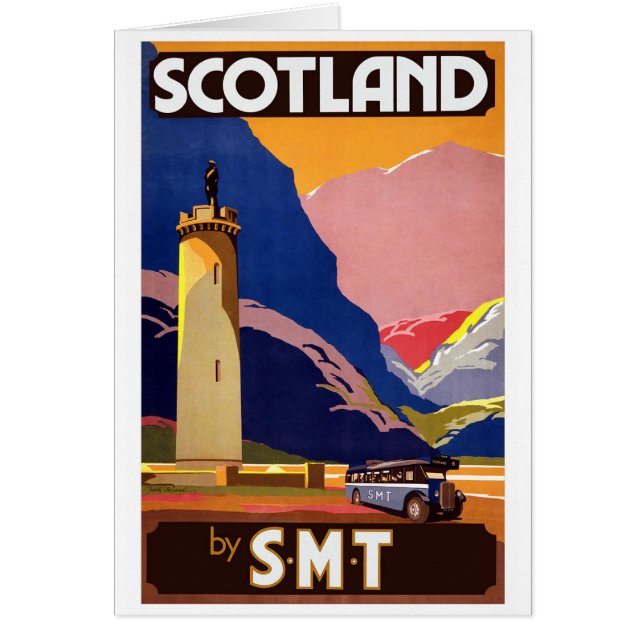 "Vintage Scotland Bus Company旅行ポスター" (正面)