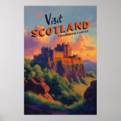 Vintage Scotland Edinburgh Castle Poster ポスター (正面)