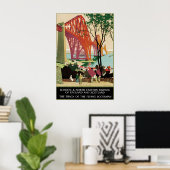 Vintage Scotland Forth Bridge Railway Travel ポスター (ホームオフィス)