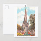 Vintage Scott Monument, Edinburgh, Scotland ポストカード (正面/裏面)