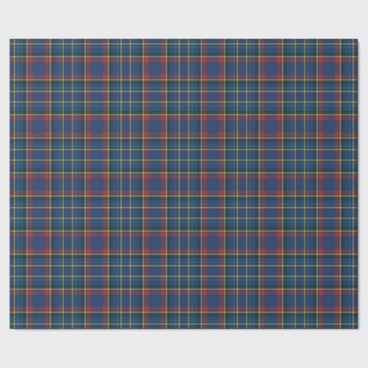 Vintage Scottish Plaid in Red & Blue ラッピングペーパー (シーム)
