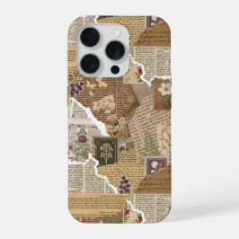 Vintage Scrapbook Collage Aesthetic phone case iPhone 15 Proケース