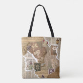 Vintage Scrapbook Junk Journal Collage Tote トートバッグ (裏面)