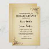 Vintage Scrapbook Style Wedding Rehearsal Dinner 招待状 (正面/裏面)