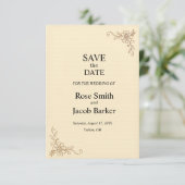 Vintage Scrapbook Style Wedding Save the Date 招待状 (スタンド正面)