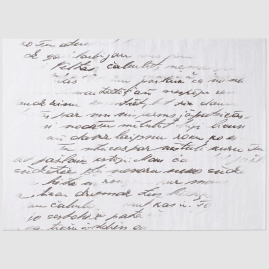 Vintage Script Letter Decoupage  薄葉紙 (正面)