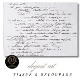 Vintage Script Letter Decoupage  薄葉紙