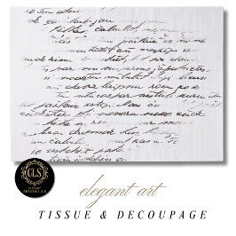 Vintage Script Letter Decoupage 薄葉紙