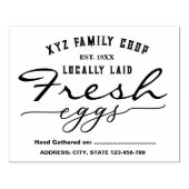 Vintage script Personalized egg carton stamp ラバースタンプ (インプリント)